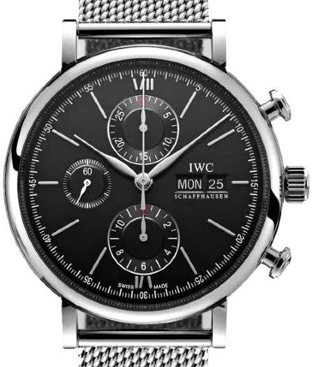 IWC Portofino Chronograph Black 40mm Steel 