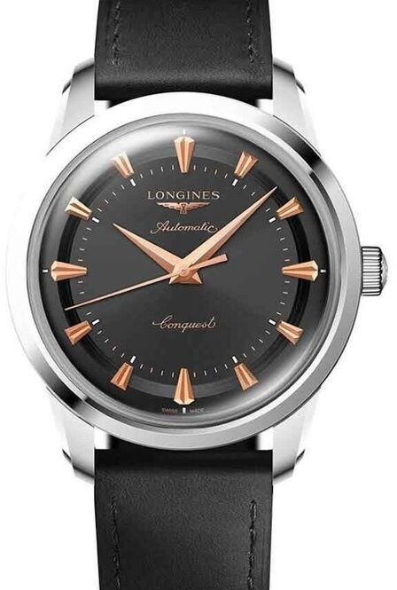 Longines Conquest Heritage Black 40mm Steel 