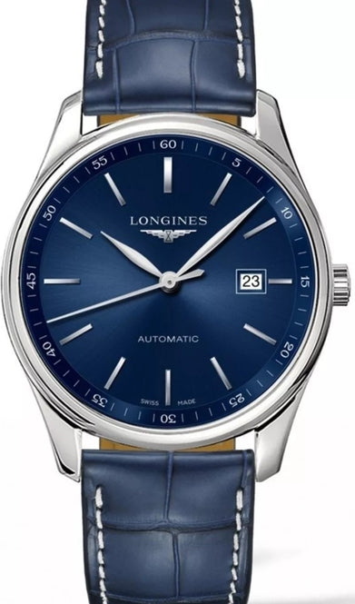 Longines Master Collection Niebieski 42 mm Stal