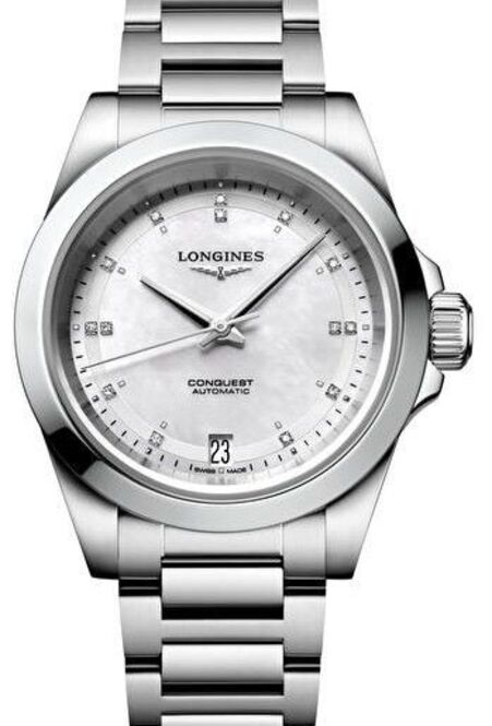 Longines Conquest Mother of Pearl 34mm Steel 