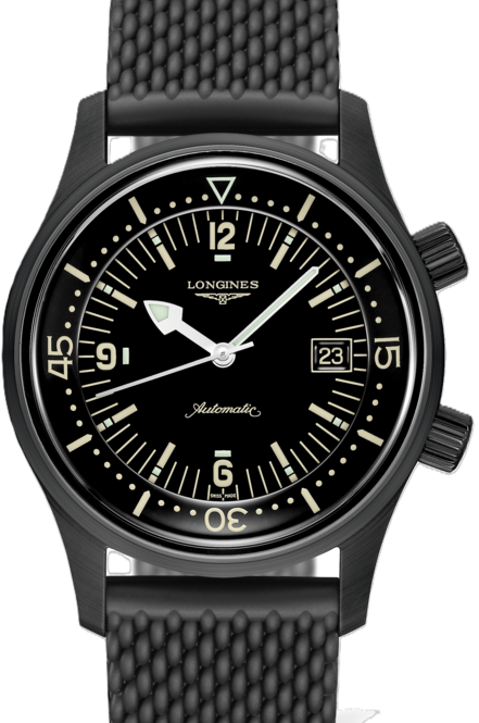 Longines Legend Diver Black 42mm Steel 