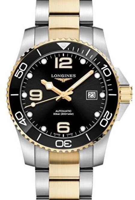 Longines HydroConquest Czarny 41 mm Stal