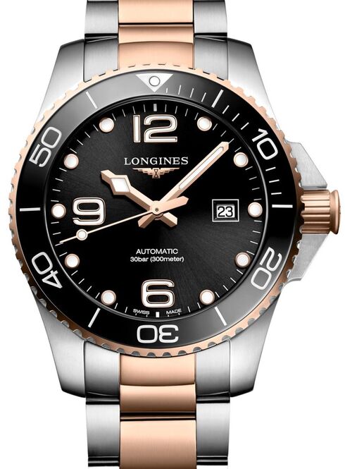 Longines HydroConquest Czarny 43 mm Stal