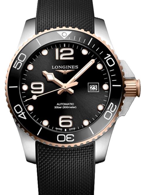 Longines HydroConquest Czarny 43 mm Stal