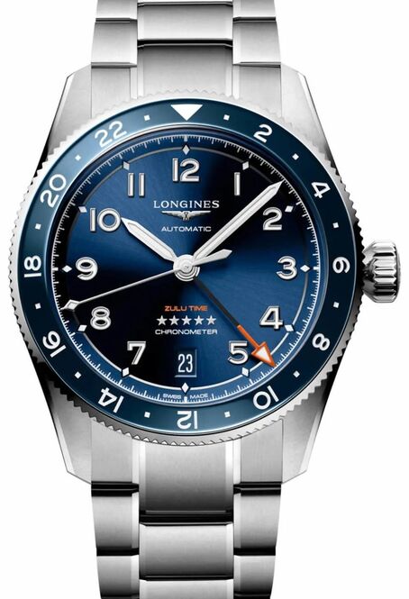 Longines Spirit Niebieski 39 mm Stal