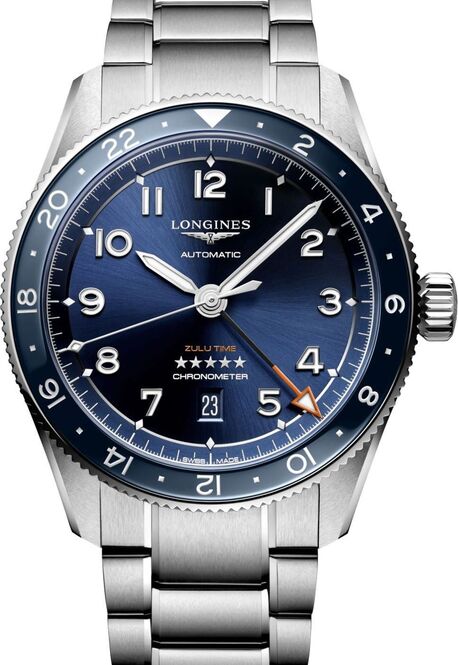 Longines Spirit Niebieski 42 mm Stal