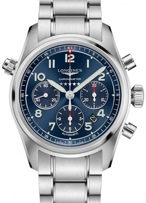 Longines Spirit Niebieski 42 mm Stal