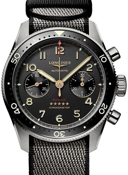 Longines Spirit Flyback Szary 42 mm Tytan