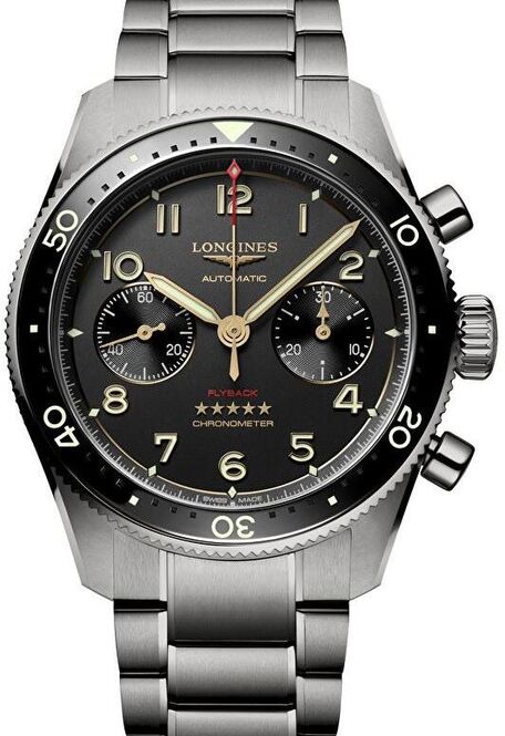 Longines Spirit Flyback Szary 42 mm Tytan