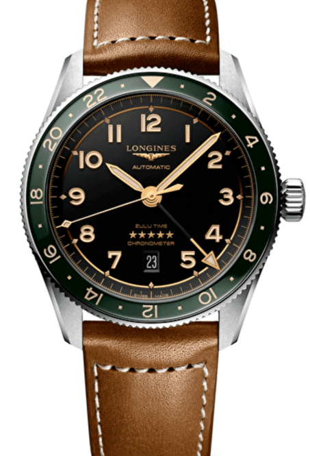 Longines Spirit Zulu Time Black 42mm Steel 