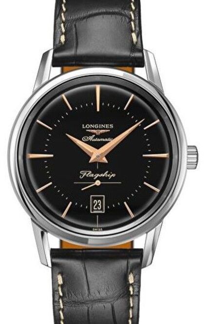 Longines Flagship Heritage Black 38mm Steel 