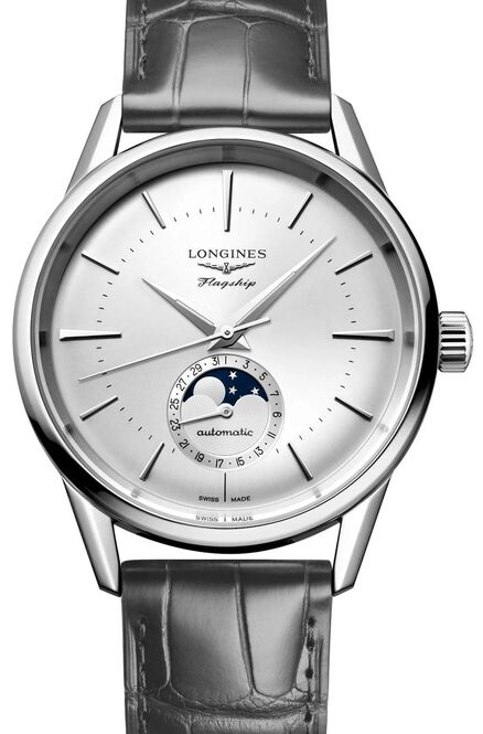 Longines Heritage Srebrny 38.5 mm Stal