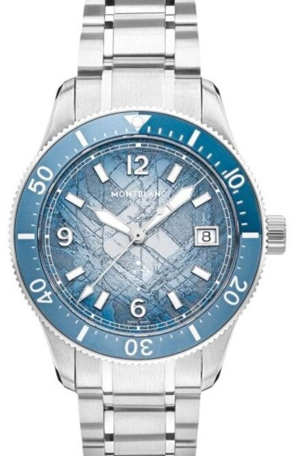 MontblancIced Sea Automatic Date 0 Oxygen Blue 38mm Steel 