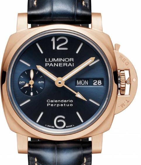 Panerai Luminor Perpetual Calendar Goldtech Blue 44mm Rose Gold 