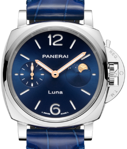 Panerai Luminor Due Luna Blue 38mm Steel 