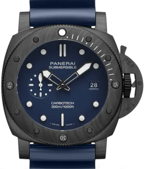 Panerai Submersible Quaranta Quattro Blue 44mm Carbon Fiber 