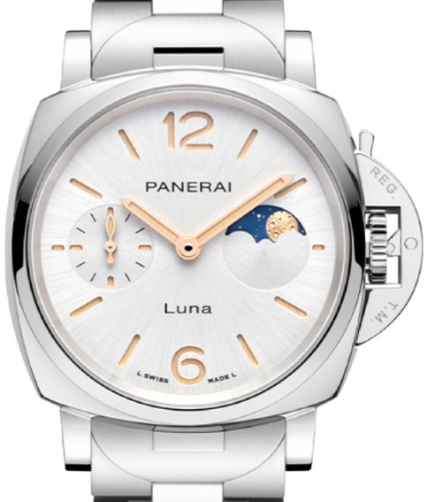 Panerai Luminor Due Luna White 38mm Steel 