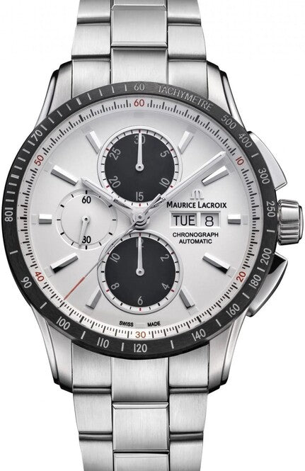 Maurice Lacroix Pontos Srebrny 43 mm Stal