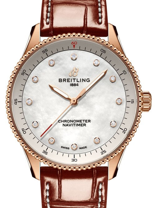 Breitling Navitimer Mother of Pearl 32 mm Rose Gold 