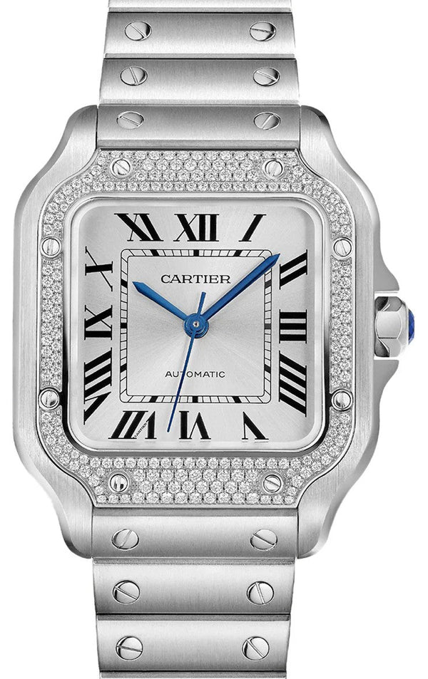 Cartier Santos Silver 35.1 mm Steel 