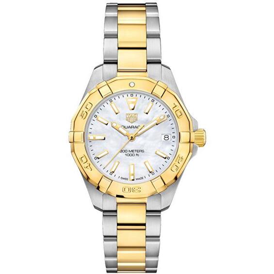 TAG Heuer Aquaracer Lady Masa perlowa 32 mm Zloto/Stal