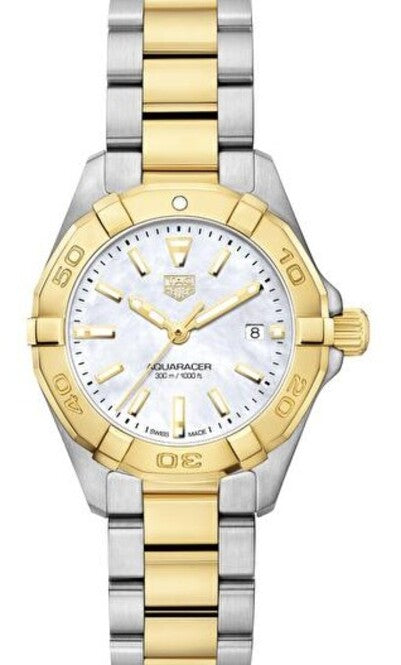 TAG Heuer Aquaracer Lady  Masa perlowa 27 mm Zloto/Stal