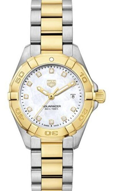 TAG Heuer Aquaracer Lady Masa perlowa 27 mm Zloto/Stal