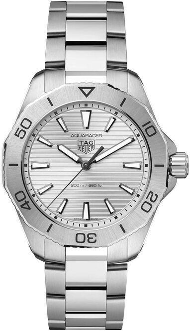 TAG Heuer Aquaracer Bialy 40 mm Stal