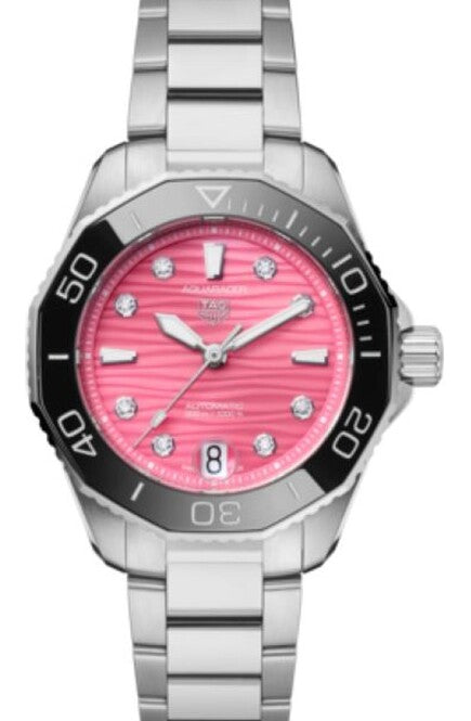 TAG Heuer Aquaracer Lady Rozowy 36 mm Stal
