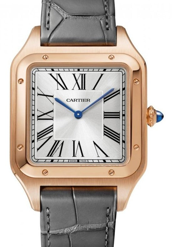 Cartier Santos Dumont Silver 39.8 mm Rose Gold 