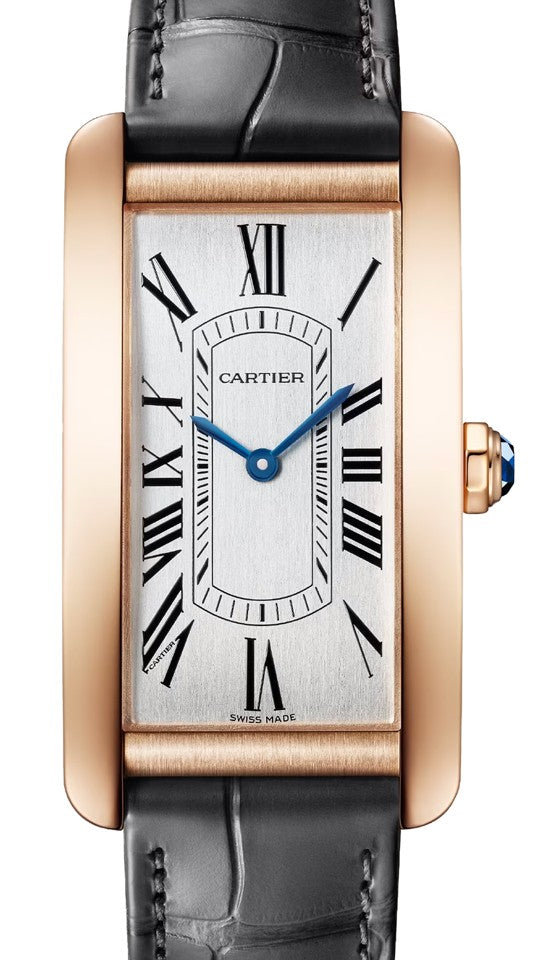 Cartier Tank Américaine Srebrny 44 mm Zloto rozowe