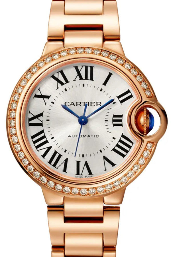 Cartier Ballon Bleu Silver 33 mm Rose Gold 