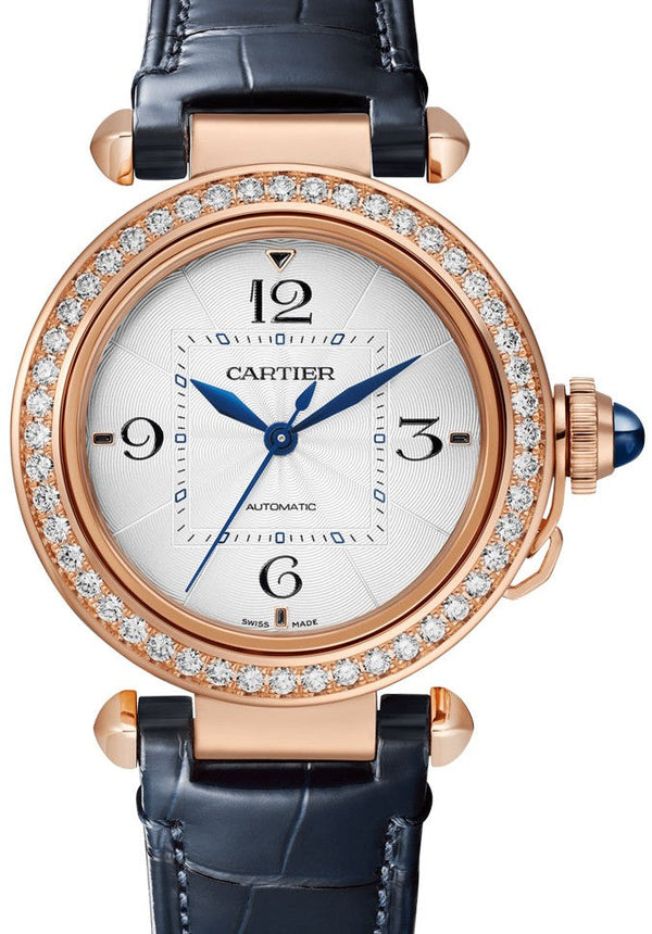 Cartier Pasha Silver 35 mm Rose Gold 