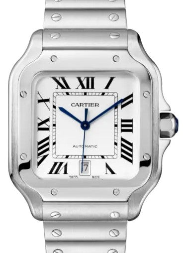 Cartier Santos Silver 39.8 mm Steel 