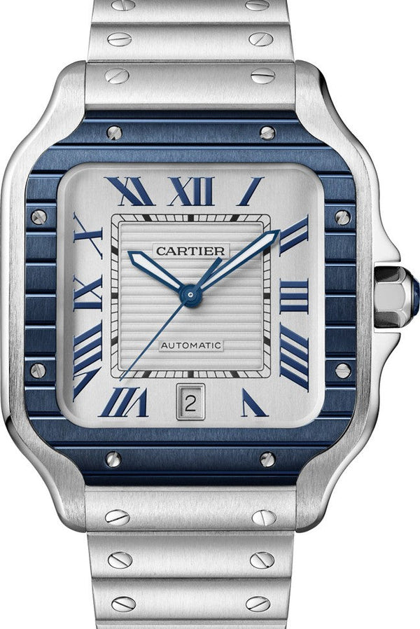 Cartier Santos Silver 40mm Steel 