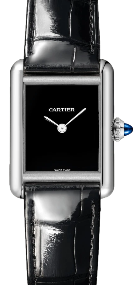 Cartier Tank Black 22mm Steel 