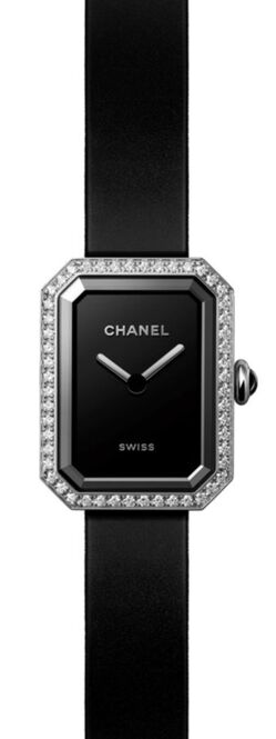 Chanel Première Black 19.7 x 15.2 mm Steel 