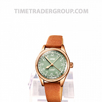 Oris Big Crown Pointer Date 36mm Bronze Case Green Dial Light Brown Leather Strap 01 754 7749 3167-07 5 17 66BR